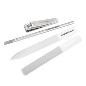 Tweezerman Glass Manicure Set Nail Clipper for precise trimming and clean edges