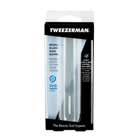 Tweezerman Glass Nail Buffer cleaning after use with alcohol.