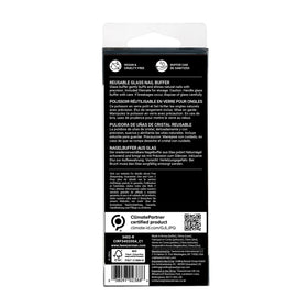 Tweezerman Glass Nail Buffer's durable glass construction supports long-lasting use.