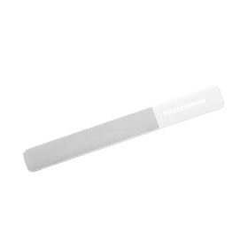 Tweezerman Glass Nail Buffer front view delivering a smooth natural nail shine.