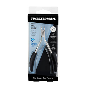 Left- and right-handed friendly design on Tweezerman cuticle nipper