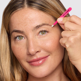 Tweezerman mini slant tweezer with 25-degree tips for precise brow shaping