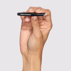 Tweezerman Mini Slant Tweezer brow shaping focus captures stray hairs efficiently