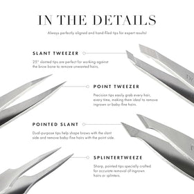 Tweezerman NYC Mini Slant Tweezer, compact tool for quick touch-ups anywhere.