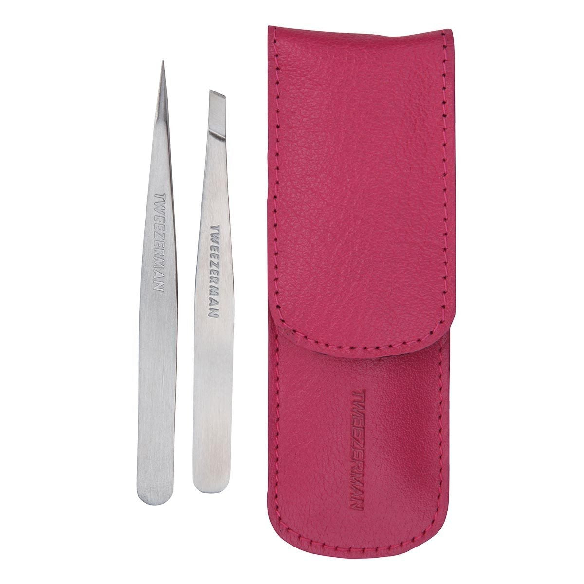 Tweezerman Petite Slant Tweezer tips for precise brow shaping