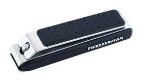 Tweezerman precision grip toenail clipper case with clippings catcher for easy cleanup.