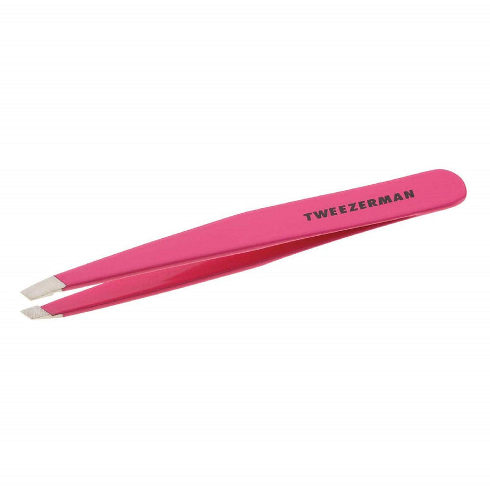 Tweezerman Slant Tweezer angled tip at 25 degrees for precise brow shaping.