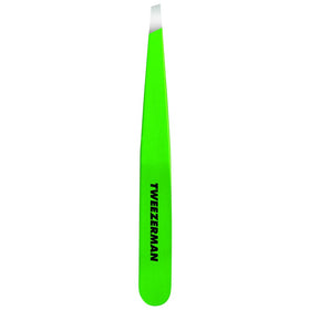 Tweezerman Slant Tweezer Green Apple close-up of precision tips for precise shaping