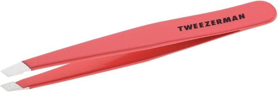 Tweezerman stainless steel slant tweezer angled-tip for precise brow shaping.