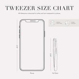 Tweezerman brow tweezer in use for precise brow prep and removal.