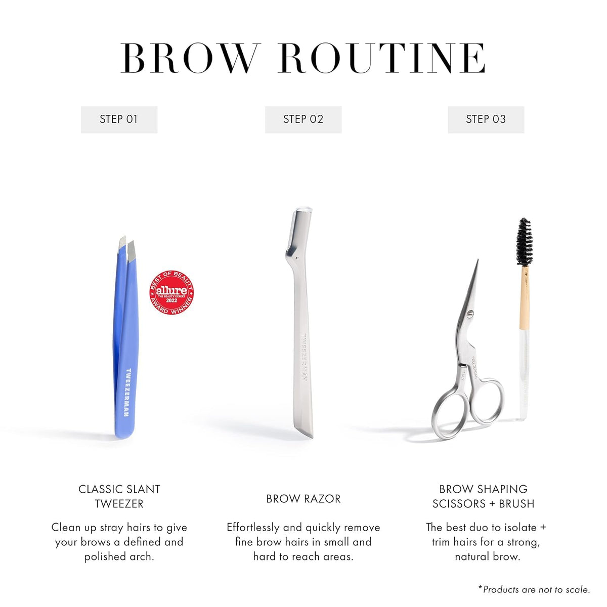 Tweezerman Slant Tweezer brow shaping for quick grooming sessions