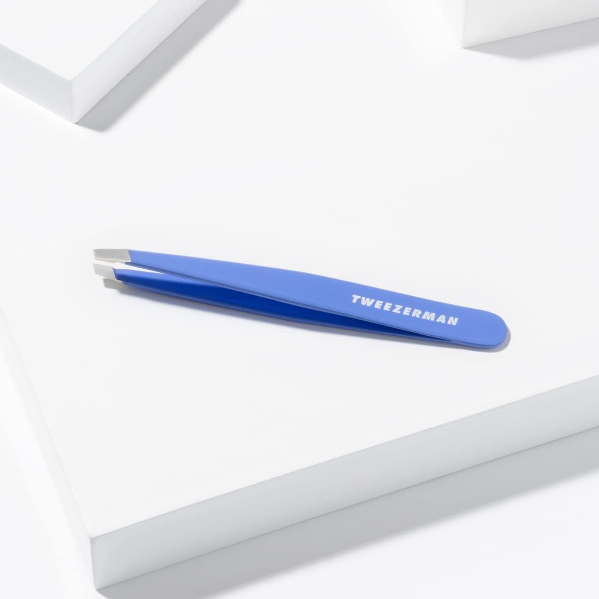 Tweezerman packaging highlights durable stainless steel construction