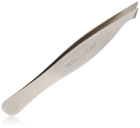 Tweezerman stainless steel tweezer design highlighting durability and easy cleaning.