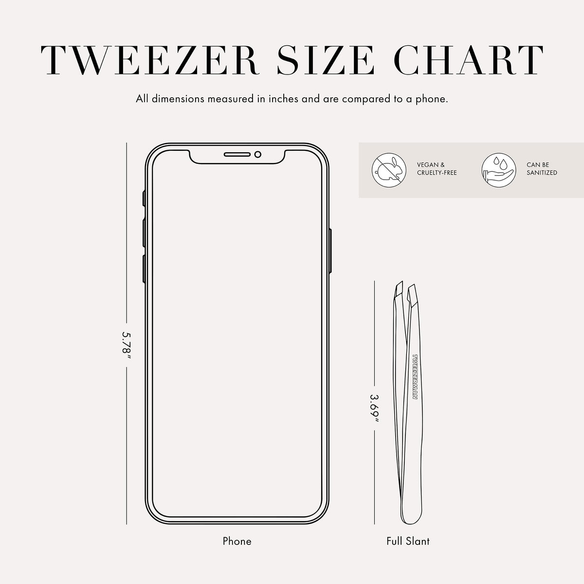 Tweezerman Tea Rose Tweezer ergonomic handle supports comfortable, precise brow shaping