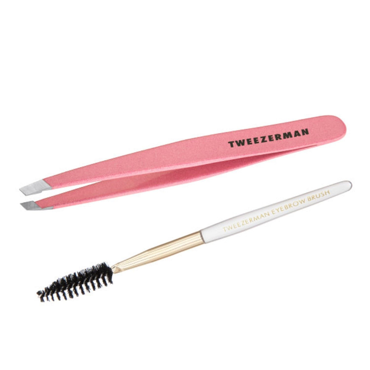 Tweezerman Tea Rose Slant Tweezer close-up highlighting precise tips for clean hair removal