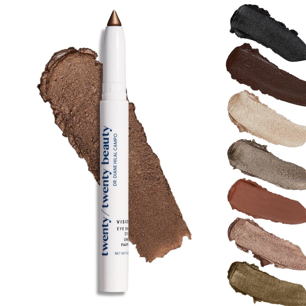 Twenty/Twenty Beauty Visionary Eye Shadow Stick in cocoa bronze shimmer for buildable color
