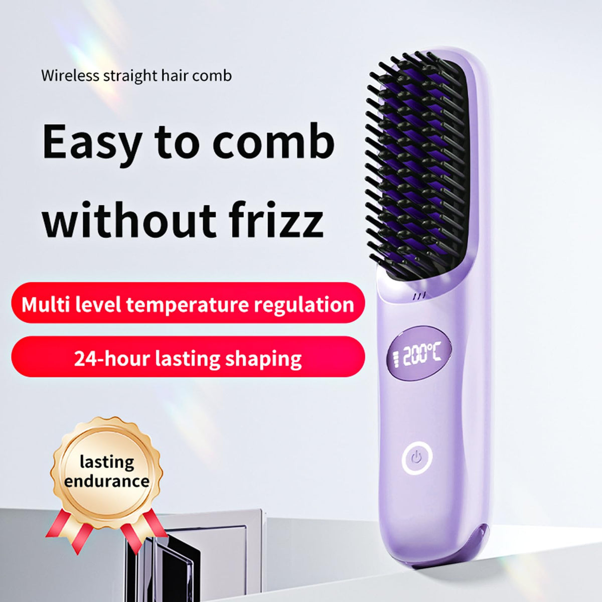 TWICETWO Go Brush Pro emits 199M negative ions to reduce frizz