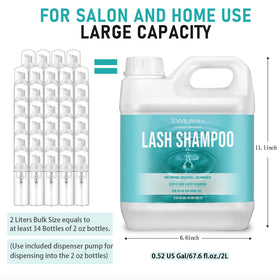 TWILASH BY DLY eyelash cleanser for extensions with rich, gentle foam.