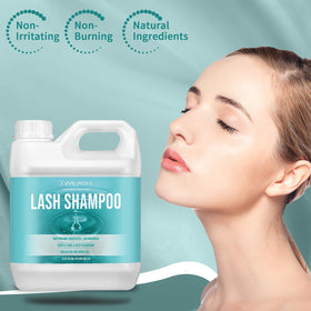 TWILASH BY DLY light fluffy foam for gentle cleansing.