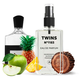 TWINS PARFUM Impression of Aventus bottle close-up highlights premium fragrance profile