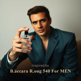 TWINS PARFUM Impression of Bac. Rou. 540 spray nozzle highlights easy, even application.