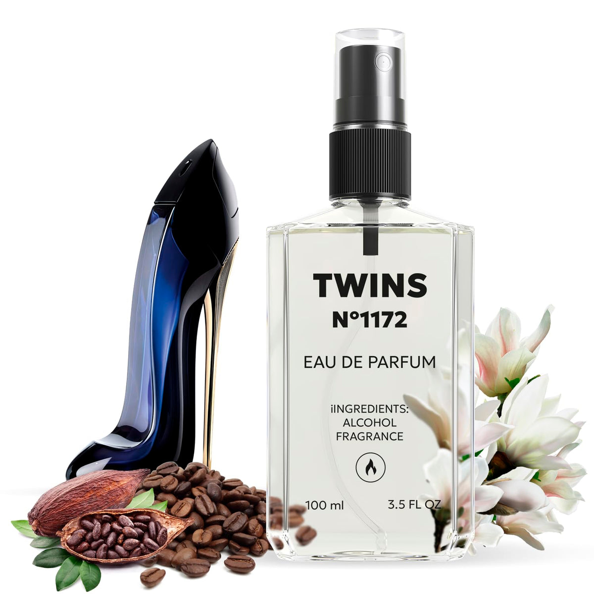 TWINS PARFUM Impression of Good Girl bottle front showcases an elegant silhouette for daily wear.