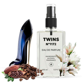 TWINS PARFUM Impression of Good Girl bottle front showcases an elegant silhouette for daily wear.