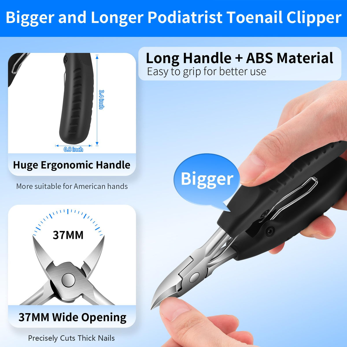 TwinWolf ergonomic handles provide a comfortable grip and improved control during trimming.