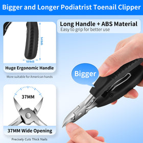 TwinWolf ergonomic handles provide a comfortable grip and improved control during trimming.
