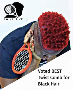 Twist It Up Comb Red Desires packaging view highlights warranty.