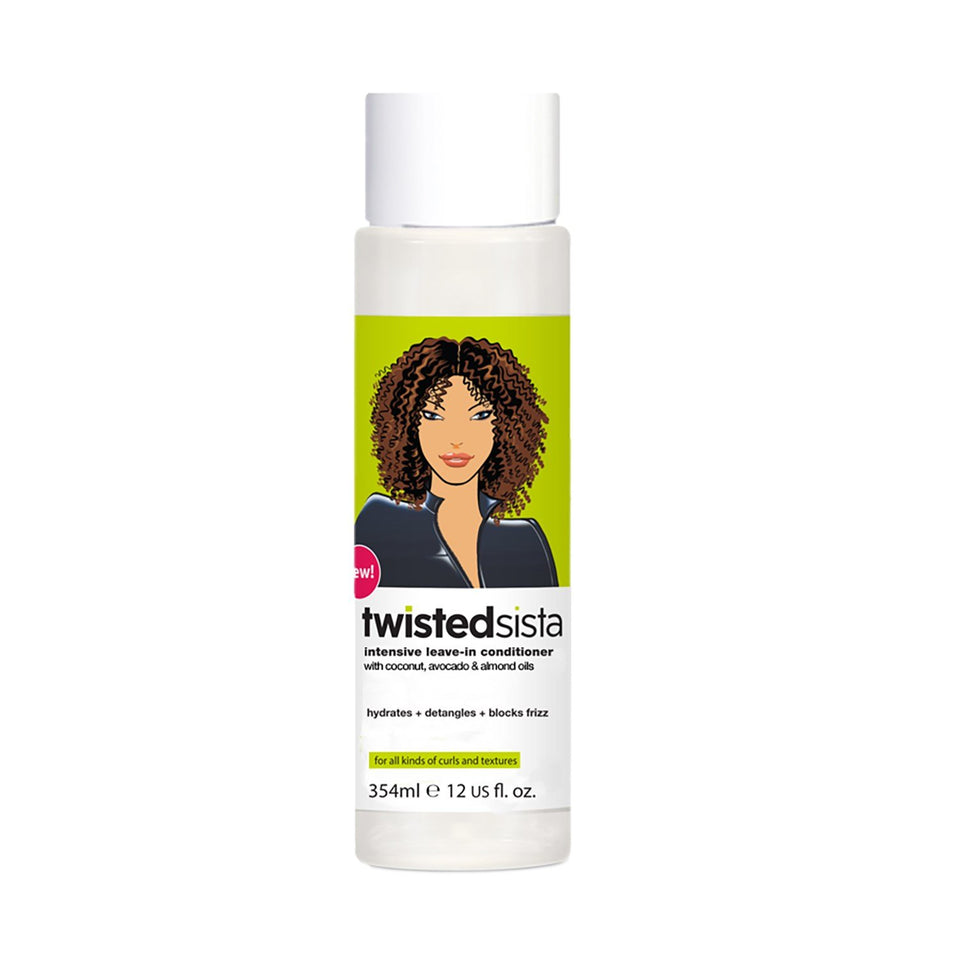 Twisted Sista Intensive Leave-In Coconut Avocado bottle delivers frizz control and deep hydration