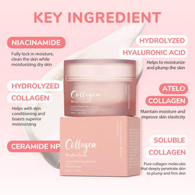 TWLBXMG Collagen Moisture Cream packaging highlights premium Korean skincare tech.