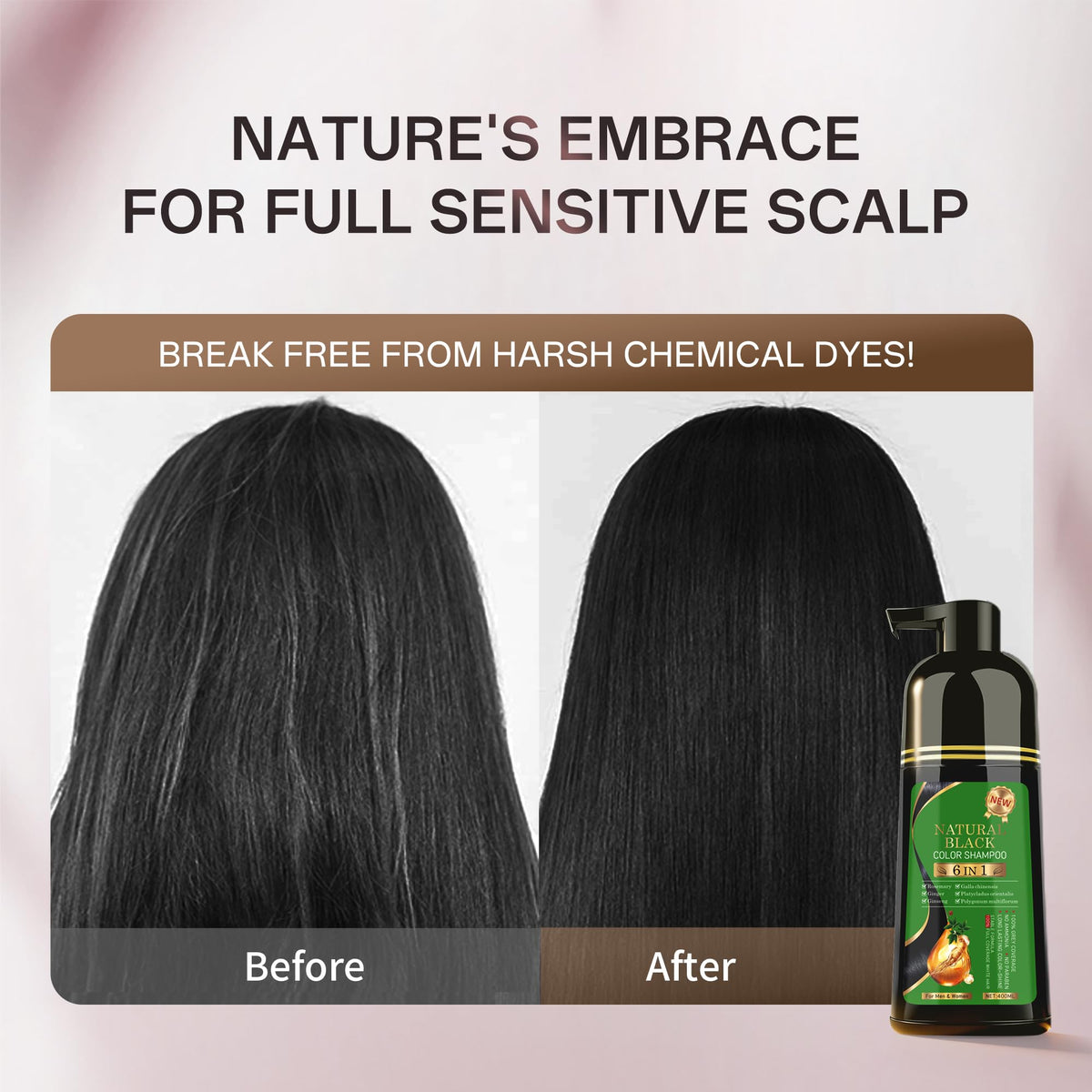 TWMINYUE after-use hair shows vibrant, long-lasting color and shine.