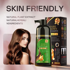 TWMINYUE black hair dye shampoo bottle offers salon-grade results at home.