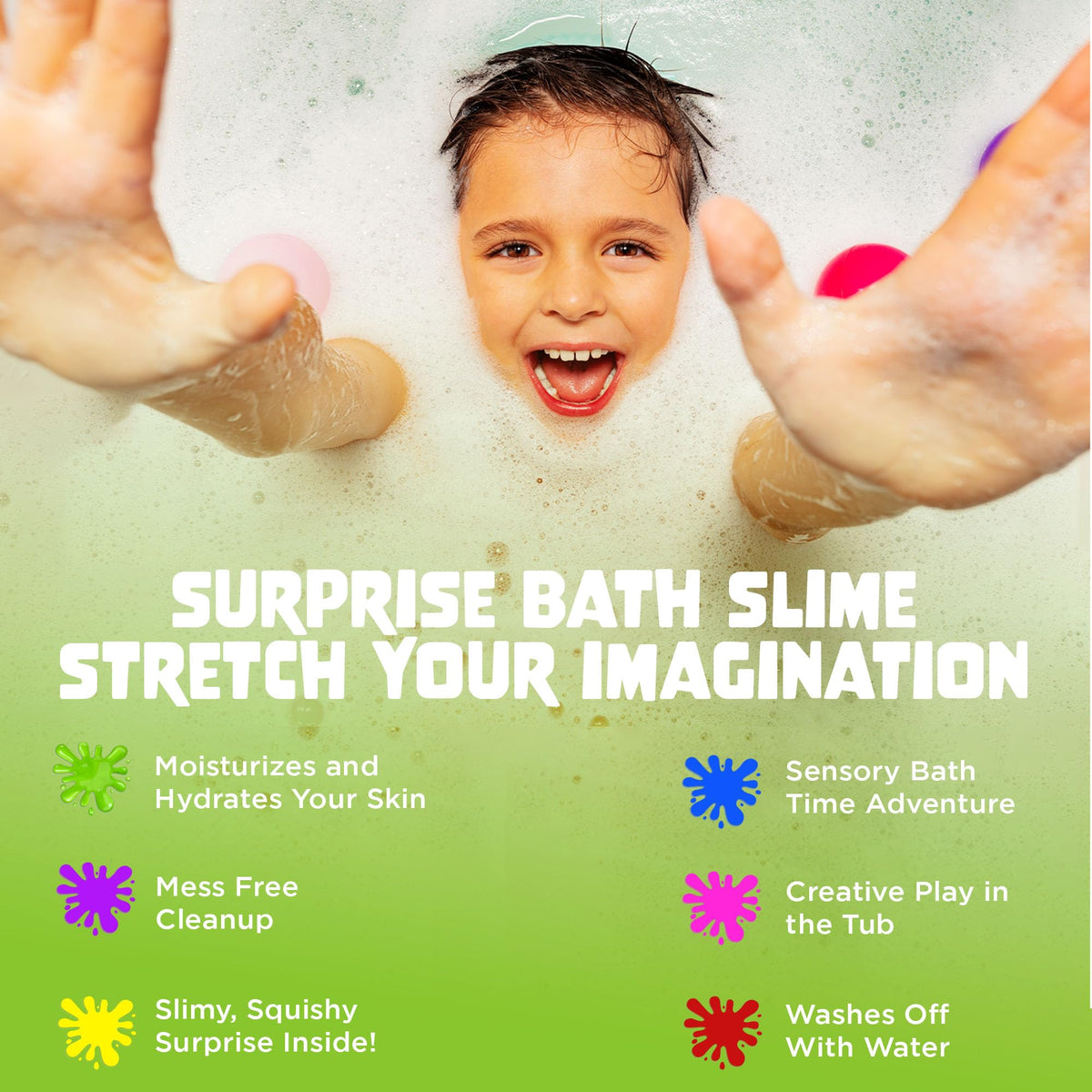 Two Sisters Bubble Bombs create colorful fizz and foam for sensory baths