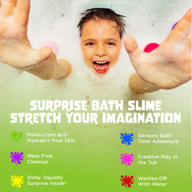 Two Sisters Bubble Bombs create colorful fizz and foam for sensory baths