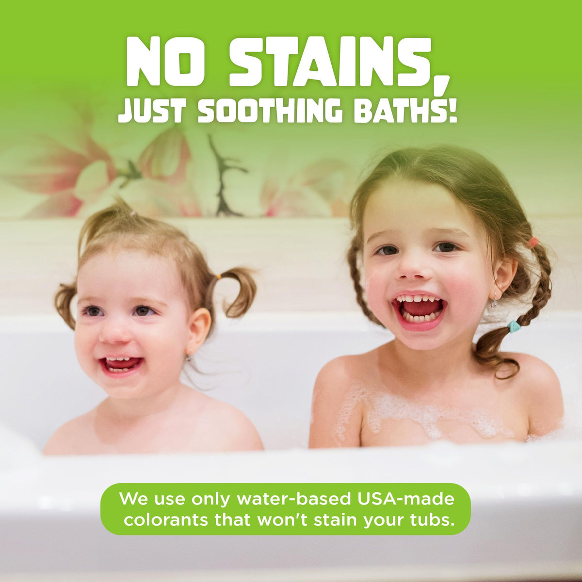Two Sisters Bubble Bombs with fruity scents enhance bath time joy