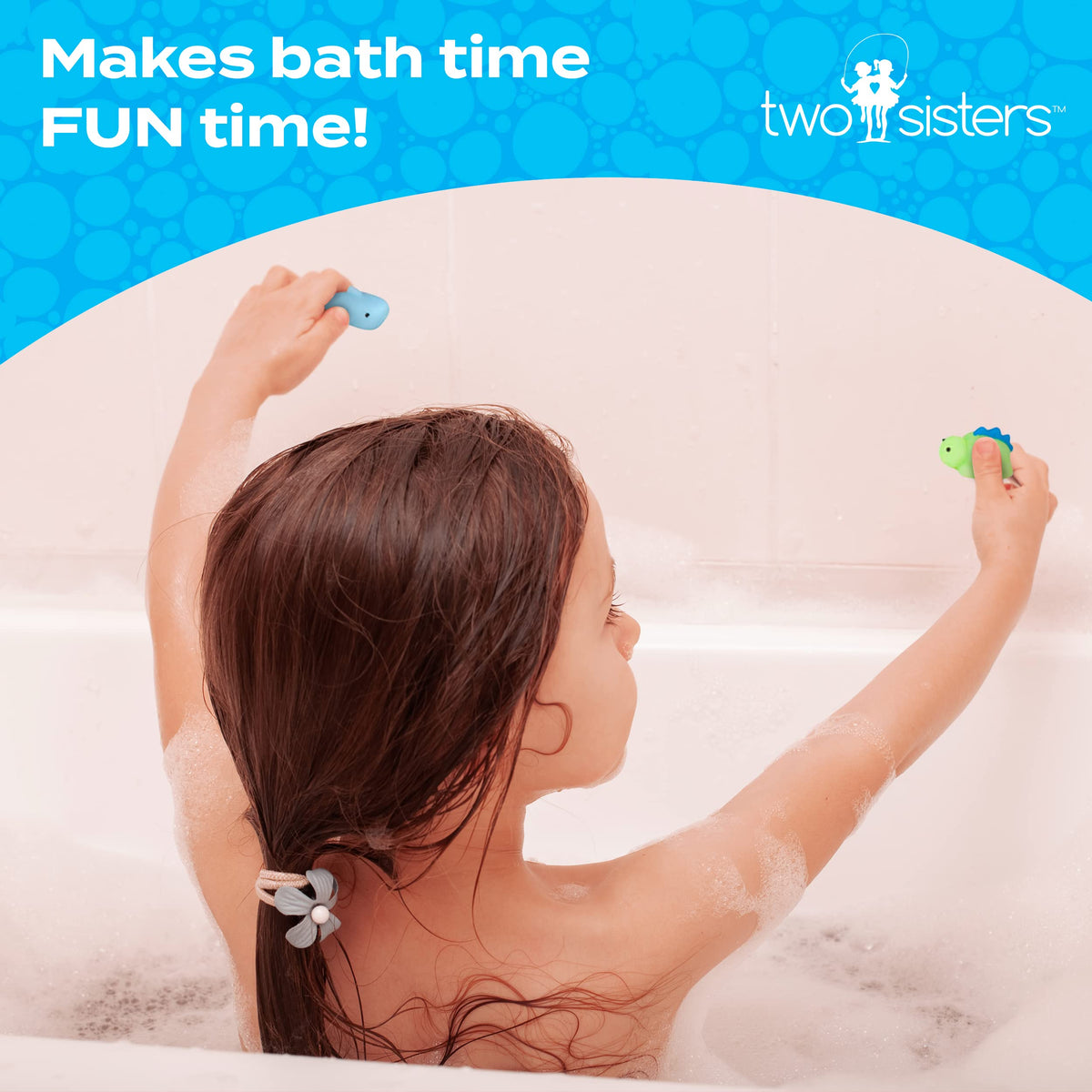 Two Sisters made-in-USA bath bombs use trusted ingredients for safe play.