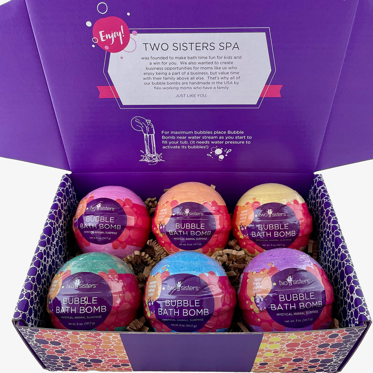 Two Sisters Mystical Bath Bomb holiday edition for festive baths.