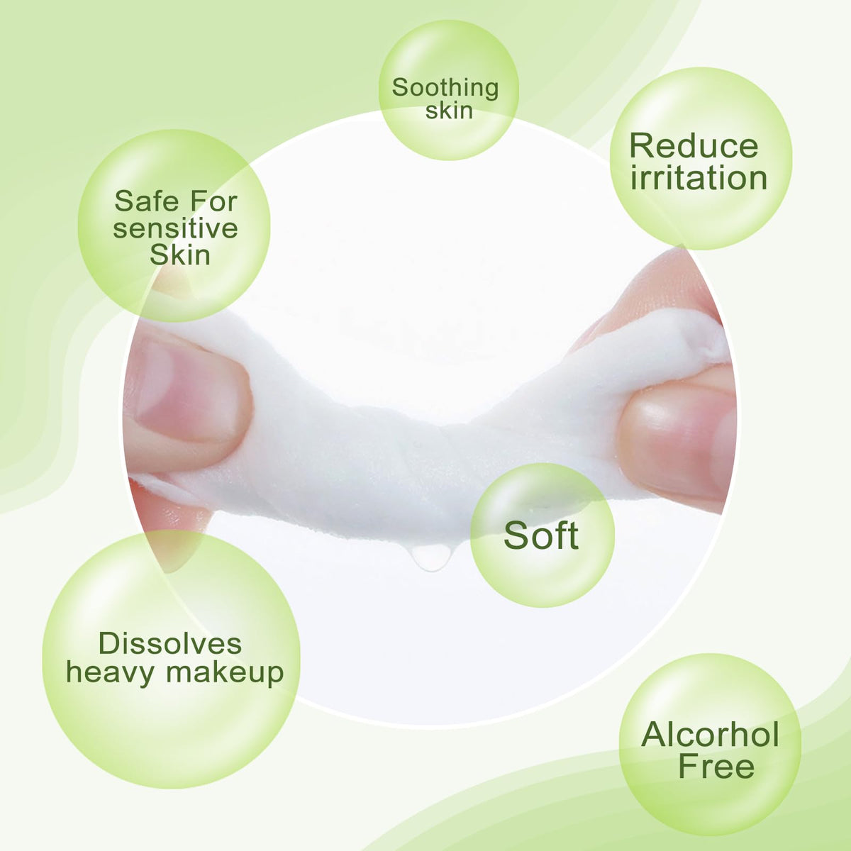 twoworld face cleansing wipes with nonwoven texture that resists tearing