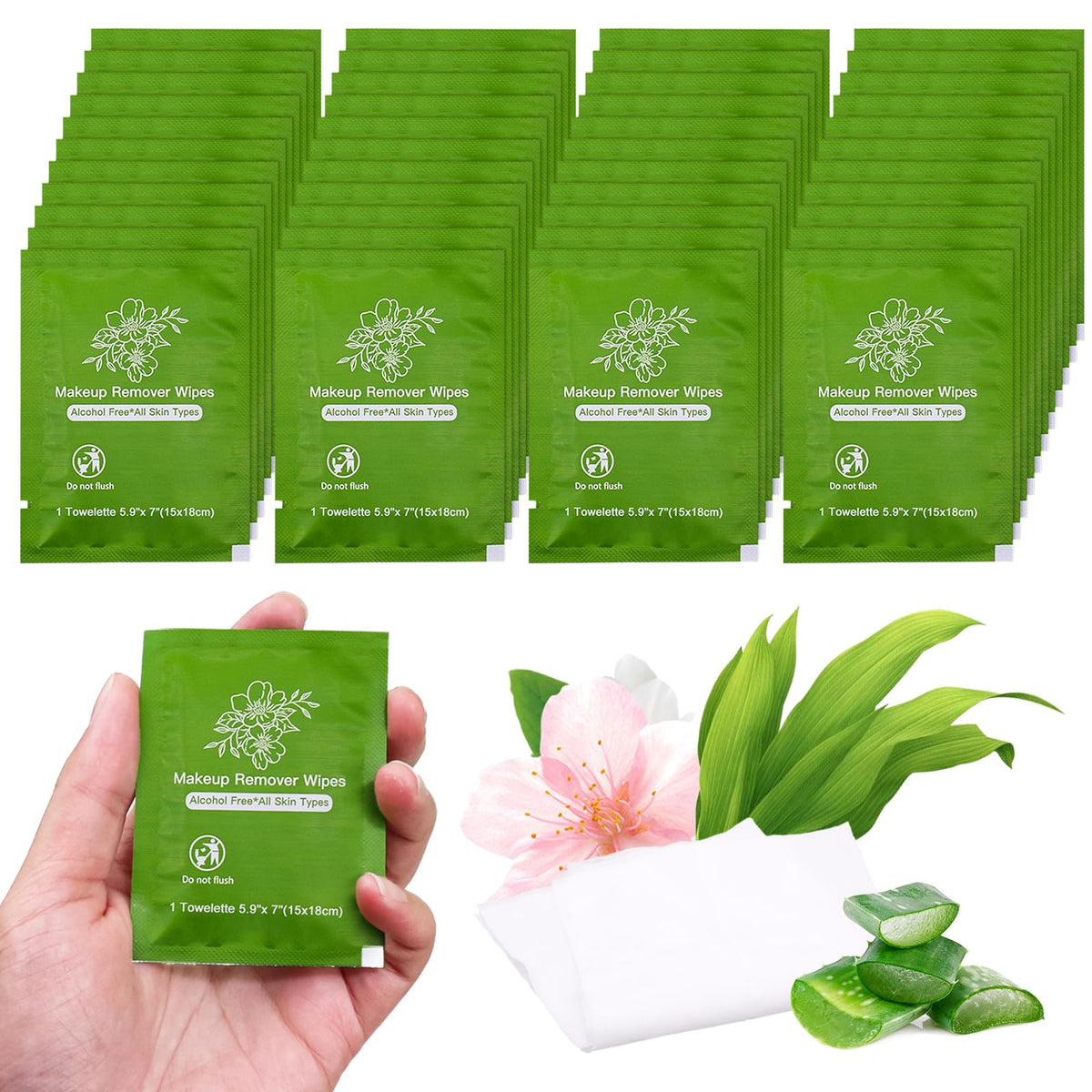 twoworld makeup remover wipes bulk 100-pack for travel and daily cleansing