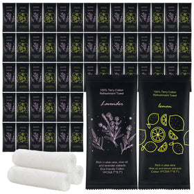 Twoworld bulk moist cotton towels 100-pack for hotels and events