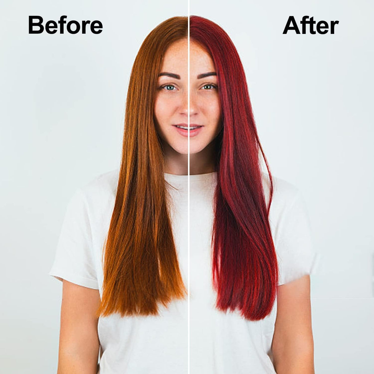 TYAYW hair dye shampoo applied to dry hair for even color results.