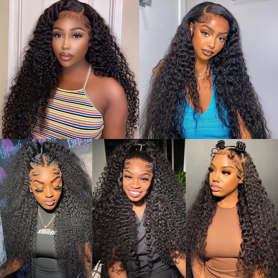 Tyiu deep-curly 30-inch wig adds dramatic volume and movement.