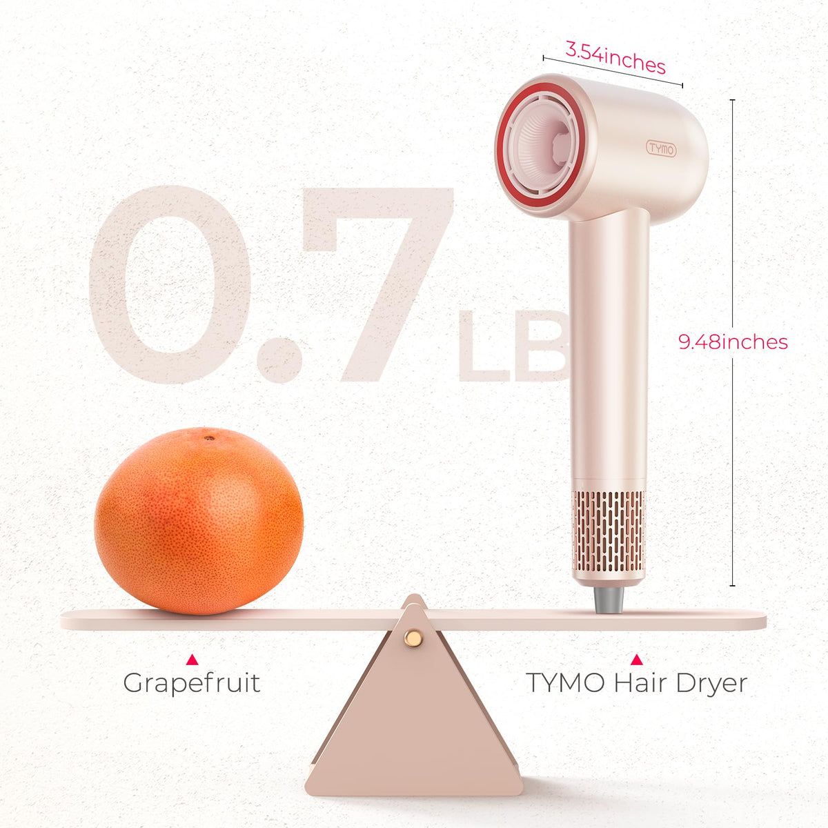 TYMO AIRHYPE compact travel-friendly design for on-the-go styling.