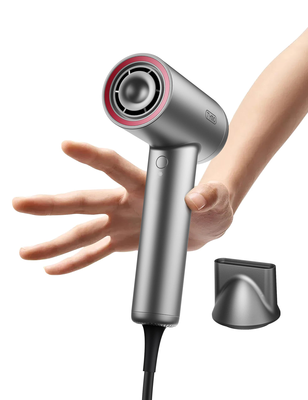 TYMO AirHype Lite with fast-drying motor accelerates styling sessions.