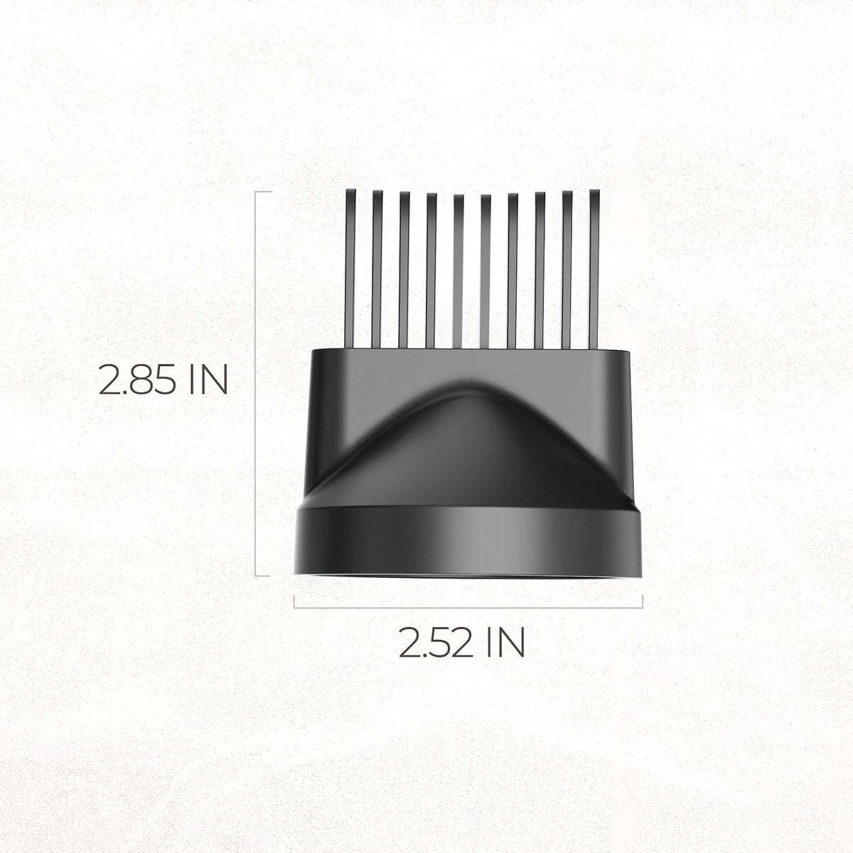 TYMO nozzle evenly dries hair while styling.