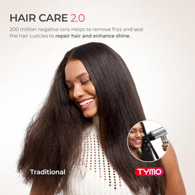 TYMO comb nozzle magnetic attachment enables quick, secure fitting.