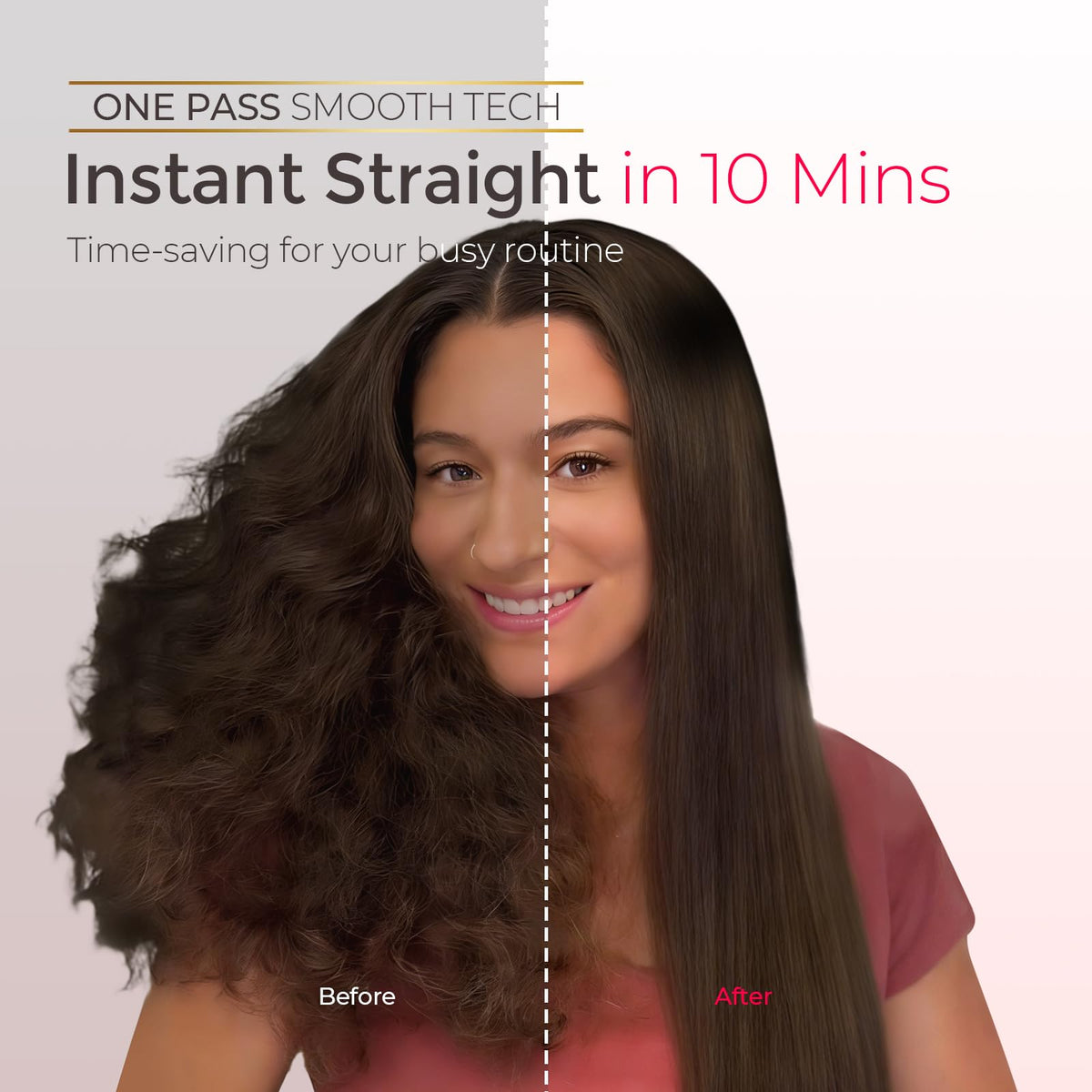 TYMO Brush with 1 Billion Ions for frizz control and shine.