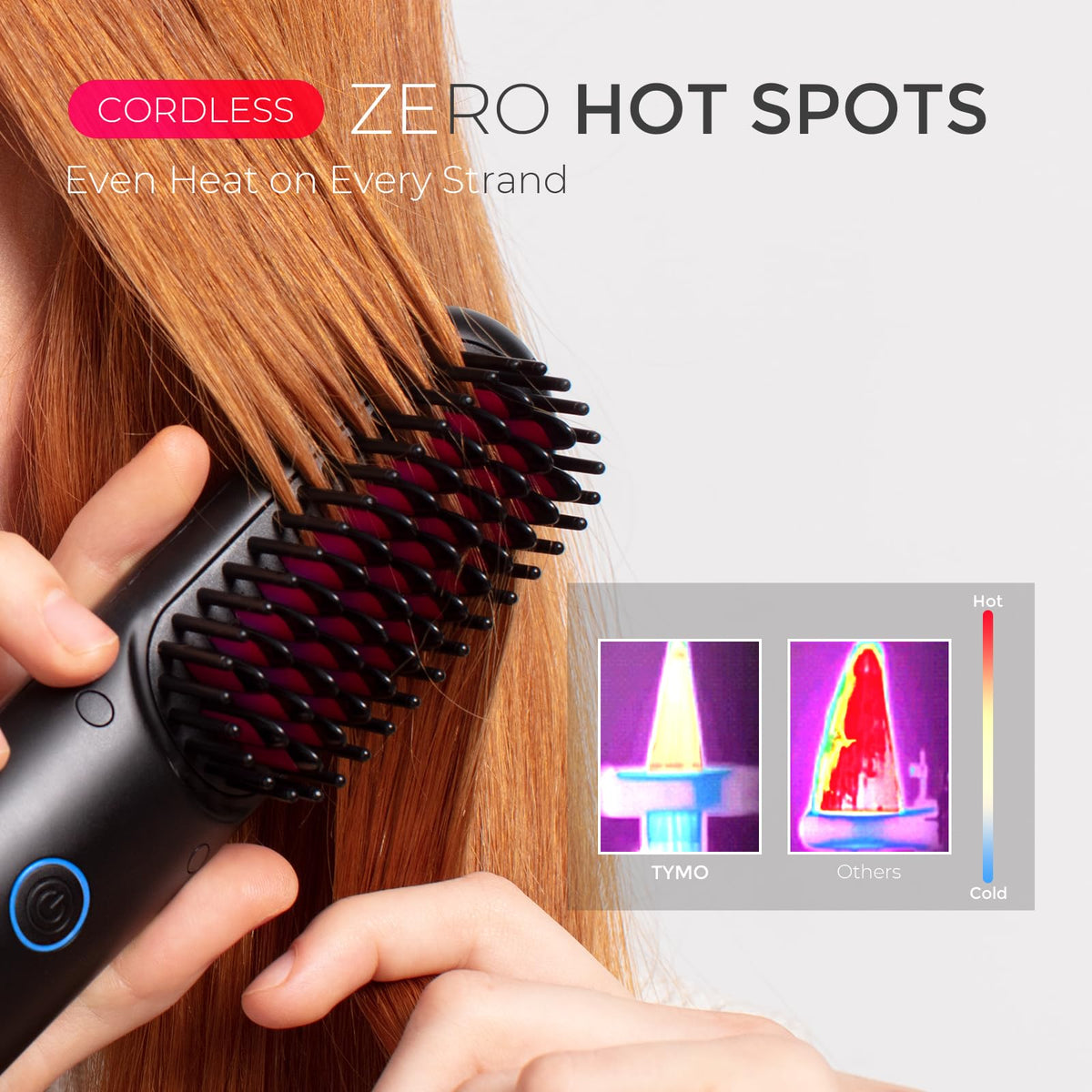TYMO Porta ECO anti-scald teeth enhance safe, comfortable styling.